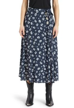 Khujo Hepke - A-Lijn Rok - Blau-Weiß Geblümt -Khujo 048a5877c99445bc8e163373a6e61d86