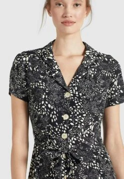 Khujo Goya - Blousejurk - Schwarz Weiß Gemustert -Khujo 051c340e9bbc46bfa39a80e27732d9e7