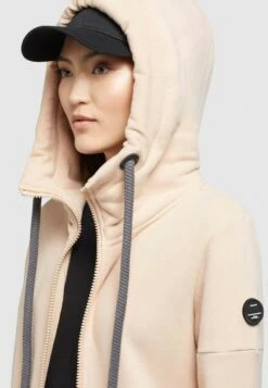 Khujo Salomea - Sweater Met Rits - Aprikot -Khujo 12be4fec35054df8b5109af329021c49