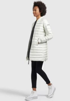 Khujo Greta Shiny - Jas - Cremeweiß -Khujo 6113cdd9a6d0405895aeaf8b65ed6d94