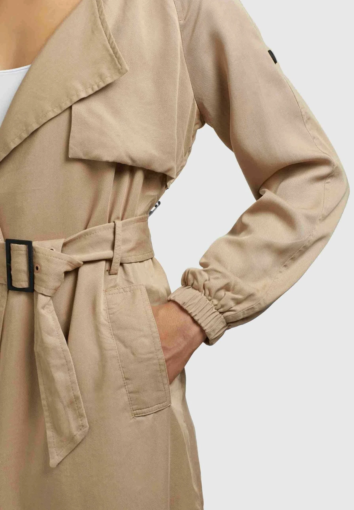 Khujo Garda - Trenchcoat - Beige 6 Khujo Garda - Trenchcoat - Beige - Afbeelding 6