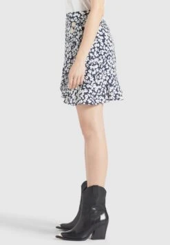 Khujo Undine - A-Lijn Rok - Dunkelblau-Weiß Geblümt -Khujo a9b11584a1784e7db3233bd0969646eb