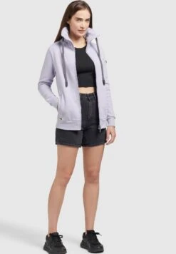 Khujo Tosta - Sweater Met Rits - Flieder -Khujo b28f82a9715243f58a681f2a937547aa