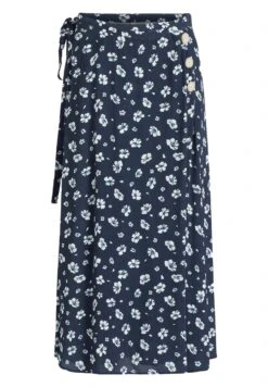 Khujo Hepke - A-Lijn Rok - Blau-Weiß Geblümt -Khujo bdf6bd7f7d884d81bcc1b866a5c8f968