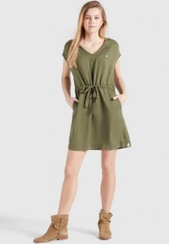 Khujo Anneli - Spijkerjurk - Khaki Gewaschen -Khujo c12a0e87d2724590bbf7b10cb9b35edc