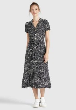 Khujo Goya - Blousejurk - Schwarz Weiß Gemustert -Khujo eb6f1051422f4adfb80e073770106c39