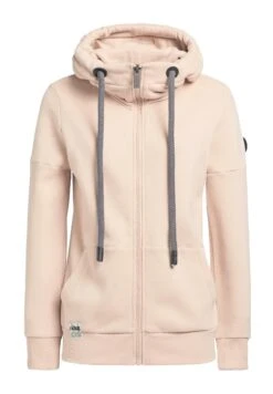 Khujo Salomea - Sweater Met Rits - Aprikot -Khujo fae348422dba48a8a0a42c3b1fbcb025